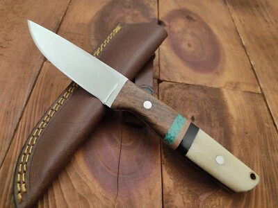 Custom Handmade Full Tang 12c27 Stainless Steel Fixed Blade Camp Hunting Knife - Image 1 of 4