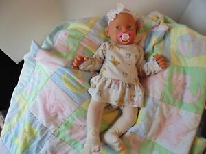 Ivita 23" Full Body Silicone Baby Girl Awake Bald  Headed Doll