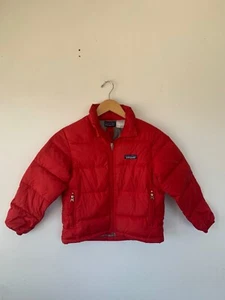 Patagonia Jacket Kids Size Xs 5/6 red Goose Down Full Zip Puffer outdoor - Picture 1 of 5