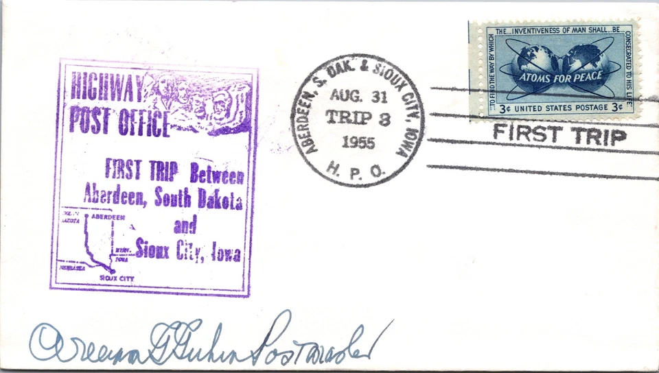 1955 - HPO Trip 3 - Aberdeen, S. Dak & Sioux City, Iowa - F37449 - Image 1 of 2