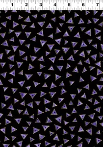 Laurel Burch Basic Dreieck schwarz gold metallic Quilt Stoff von 1/2 Yard - Bild 1 von 1