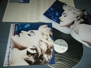 MADONNA Japan 1986 P-13310 NM LP+Obi+Poster TRUE BLUE - Picture 1 of 8
