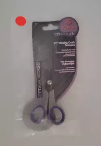 Mundial 564 Tintan-Edge 5-1/2" Titanium Coated Hobby / Craft Scissors Purple NEW - Picture 1 of 7