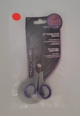Mundial 564 Tintan-Edge 5-1/2" Titanium Coated Hobby / Craft Scissors Purple NEW - Image 1 of 4