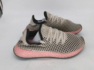 Adidas Originals Deerupt Runner Womens 7.5 Athetic Shoes Pink White  S8 - Picture 1 of 7