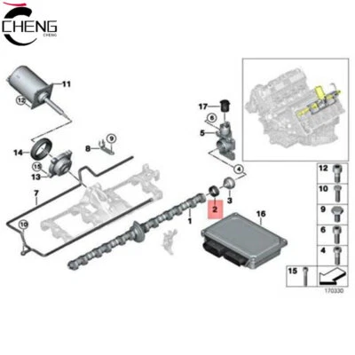Cojinete de agujas del árbol de levas del motor de coche para Rolls Royce Phantom RR1 RR2 RR3 2004-2014 Foto 1 de 4