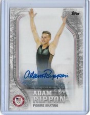 2018 TOPPS OLYMPICS ADAM RIPPON FIGURE SKATING SILVER AUTOGRAPH CARD /50
