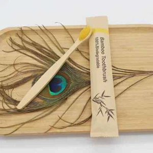 Hot 50/100Pcs Customisable Logo Bamboo Toothbrush Eco Friendly Tooth Brushes - Picture 1 of 42