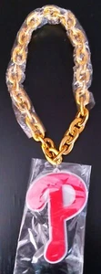 New Philadelphia Phillies Necklace Chain 34 inches BIG 3D Foam Logo - Picture 1 of 5