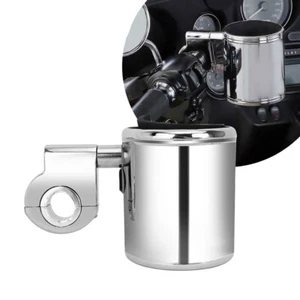 Motorcycle Cup Holder Chrome Handlebar Drink Bottle Holder for Harley Universals - Picture 1 of 10