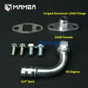 Kit de brida de drenaje de retorno de aceite turbo de barra de 3/4" 90 grados para precisión PTE 5558 5858 - Imagen 1 de 4
