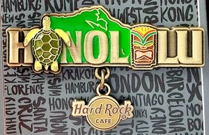 2021 HARD ROCK CAFE HONOLULU 3D CITY NAME DANGLE SERIES TORTUE DE MER LE PIN - Photo 1/1