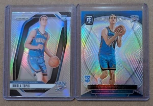 Lote de 2 cartas Nikola Topic 2024-25 totalmente certificadas y Prizm Silver RC Rookies - Imagen 1 de 4