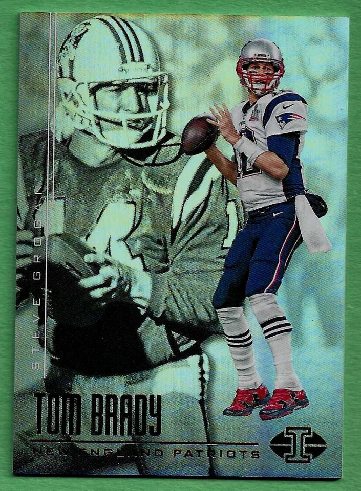 Tom Brady + Steve Grogan 2017 Panini Illusions 58 New England Patriots NFL - Image 1 of 2