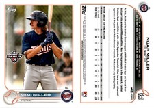 2022 Topps Pro Debut Baseball Card PD-61 NOAH MILLER TWINS