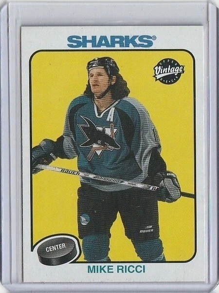 2001-02 Upper Deck Vintage #212 Mike Ricci San Jose Sharks - Image 1 of 1