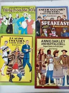Paper Dolls Historic American Fashion Costume 20s 30s Speakeasy Western Lot - Picture 1 of 10