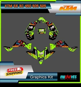 Gráphics Kit For Ktm Sx Cx 450 505 525 ATV Quad Decals Stickers Deco  - Bild 1 von 5