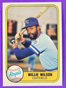 Tarjeta de béisbol Willie Wilson 1981 Fleer #29 Kansas City Royals Pack fresca (358) - Imagen 1 de 2