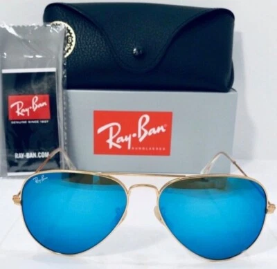 Gafas de sol Ray-Ban RB3025 AVIATOR FLASH unisex 58 mm azul hielo espejado Foto 1 de 4