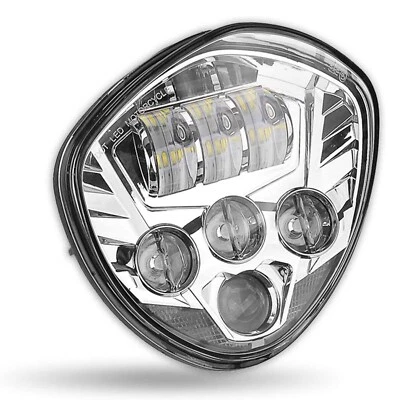 1X LED Motorcycle Headlight Chrome For Victory Cross Country Magnum Hammer Vegas - Image 1 of 4