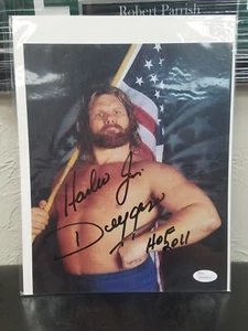"Hacksaw" Jim Duggan Autographed 8x10 - HOF 2011! Inscription, Jsa Coa - Picture 1 of 3