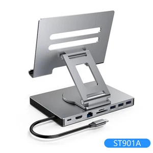 Multi USB C Hub with 360° Rotating Stand HDMI-compatible 4K 60Hz PD for iPad - Picture 1 of 9