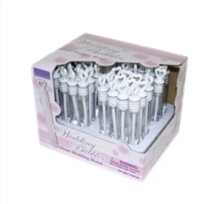 Celebration and Party Wedding Bubble Tube Heart Top Wand Confetti