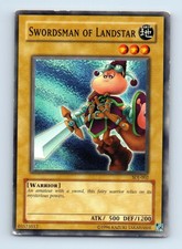 Swordsman Of Landstar SDJ-002 Common Yugioh Card r79 ~ Heavy Play