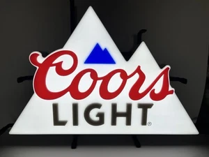 TOTALMENTE NUEVO LETRERO LED BARRA DE CERVEZA Coors Light Beer Mountain falta luz de garaje 🙂 - Imagen 1 de 5