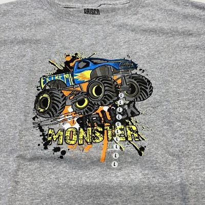 Camiseta Brisco Branos Extreme Monster Truck Gris Niños Grande Nueva Foto 1 de 4