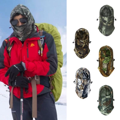 Winter Fleece Warmer Camo Balaclava Ski Hood Hat Men Women Full Face Mask Beanie - Image 1 of 4