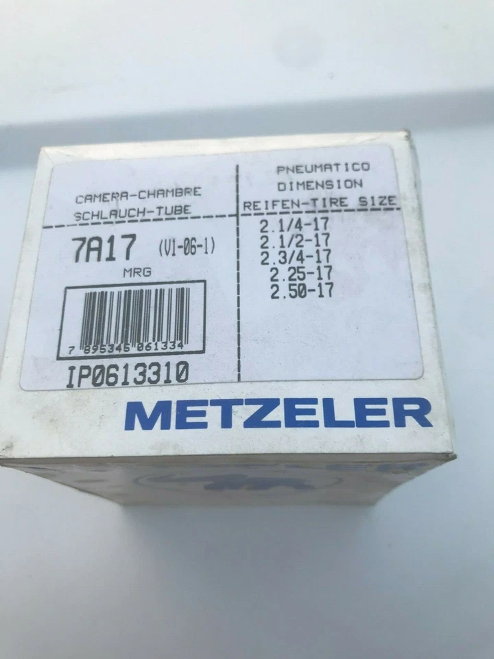 CAMERA D'ARIA 2-1/4-.1/2-3/4- 17.2.25-17  2.50-17 2.75-17 TR4  7A17 METZELER - Immagine 1 di 1