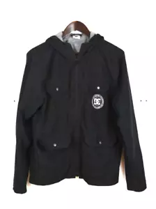 Chaqueta DC Apparel calidad 4 Capucha de bolsillo con cremallera frontal Patín Rompevientos Negro - Imagen 1 de 9