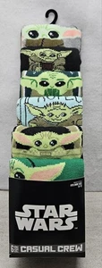 Disney Star Wars The Child Men's 6-Pack Crew Socks Fits Shoe Size 8-12/ New - Picture 1 of 6