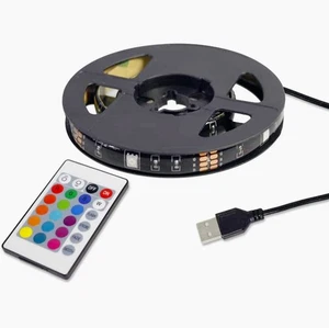 Striscia LED per TV RGB 2/3/5m USB telecomando luce televisore - Foto 1 di 10
