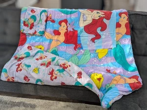 VTG Disney Little Mermaid Ariel Comforter Reversible Bedding + Pillowcase & More - Picture 1 of 8