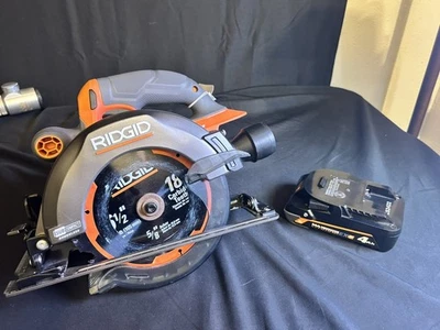 Ridgid 18v Brushless 6.5" Circular Saw With 4AH Battery (CT6019386) - Image 1 of 4