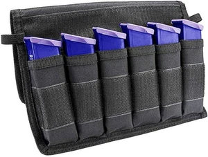 Schwarz 6 Taschen Magazintasche Träger für Ruger Security9 P85 P89 P95 SR9 Pistole - Bild 1 von 3