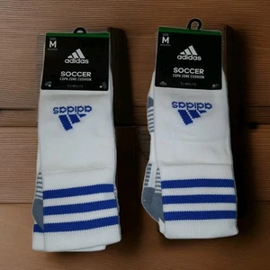 2 Paar Adidas Copa Zone Cushion Gr. M weiß/blau Climalite Fußball Socken - Bild 1 von 6