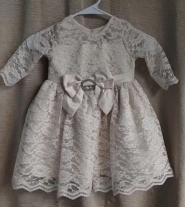 Abito Blueberi Boulevard bambina avorio vacanza/pasqua/battesimo taglia 3T - Foto 1 di 9