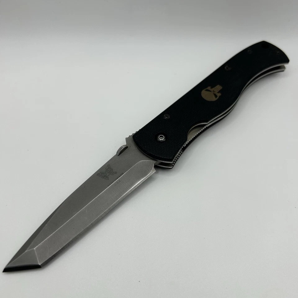 Marvel Punisher Benchmade CQC7 Specwar 970P EE. UU. - ¡Tanto blade tiene rebabas de fábrica! Foto 1 de 4