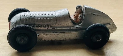 GENUINE DINKY TOYS 23C MERCEDES RACING CAR. 2nd VERSION . SOUND & UNDAMAGED - Изображение 1 из 4