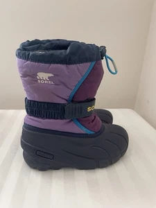 Sorel Niña Niño Nieve Púrpura Forrada Invierno Bota de Nieve Talla 12 - Imagen 1 de 7