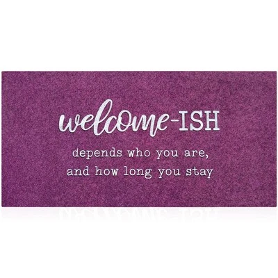 Large Welcome Mats Front Door Mat Funny Welcome-ish Doormats Inside Outside D...