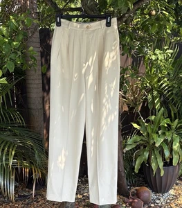 Max Mara Beige Virgin Wool Women’s Trousers Size 6 - Picture 1 of 8