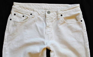 VTG 90s Mossimo (Not Target) HIPPIE Chic Hipster White Denim Jeans 31R - Picture 1 of 5