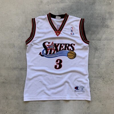 VINTAGE PHILADELPHIA SIXERS ALLEN IVERSON #3 CHAMPION NBA JERSEY MEN'S SIZE M - Image 1 of 4