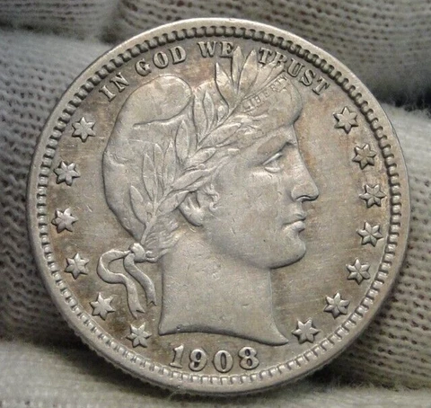 1908 O Barber Quarter Cover