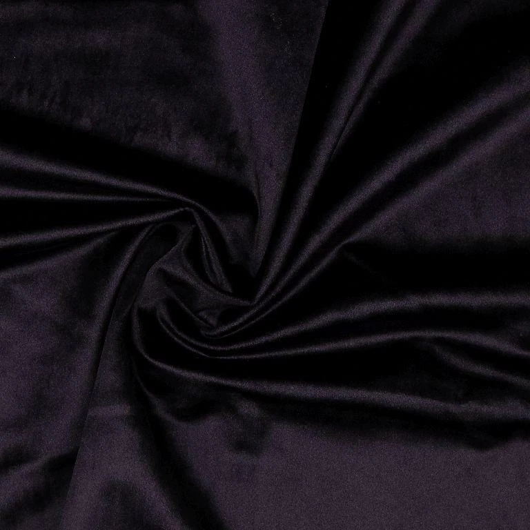 Plush Velvet Velour Fabric Material Dark Purple - Image 1 of 1